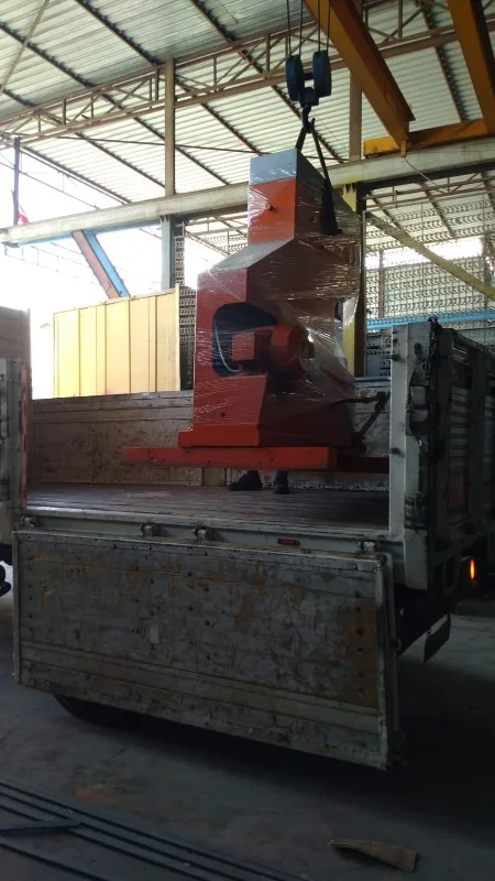 industrial machine prepared for export