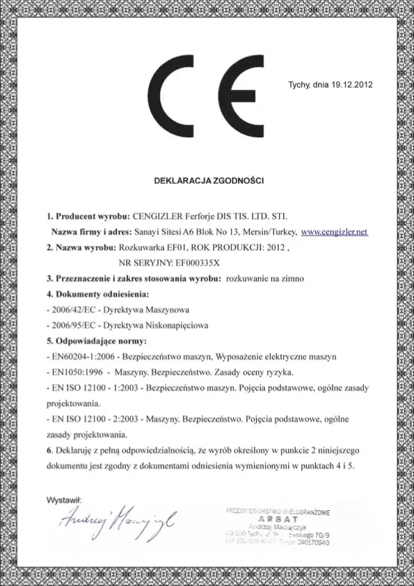 ferforje makinesi CE